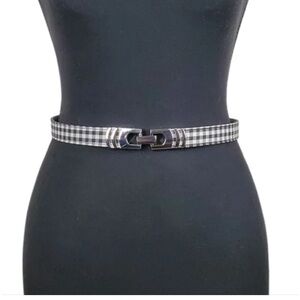 Gingham Black and White Belt